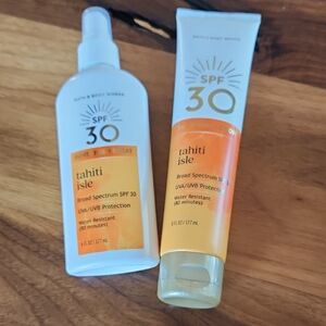 Bath & Body Works Tahiti Isle SPF 30 Sunscreen Duo, New